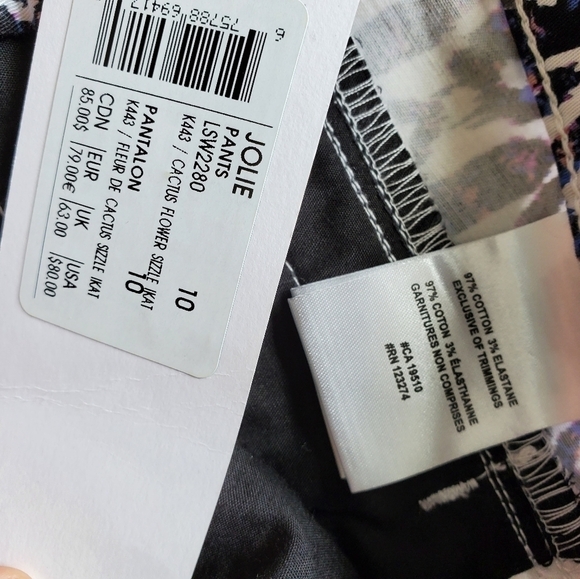 Lole Cactus Flower Sizzle print pants Sz. 10 NWT - Picture 7 of 8